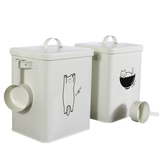 Pet metal grain storage bucket