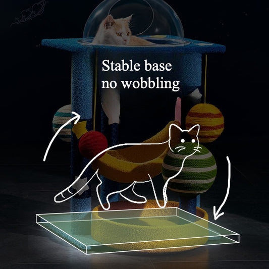 Space capsule cat climbing frame