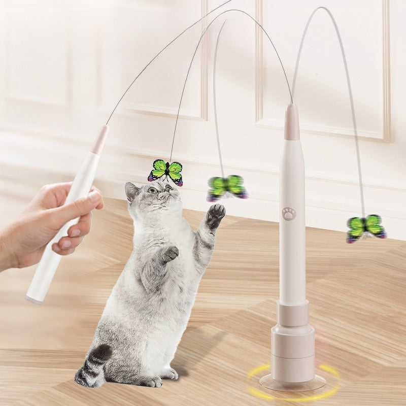 Suction cup electric cat teaser