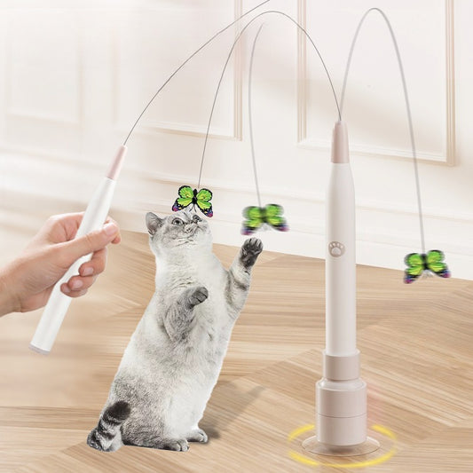 Suction cup electric cat teaser