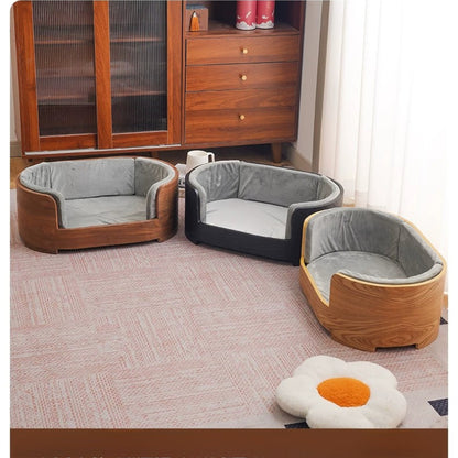 Solid wood pet nest