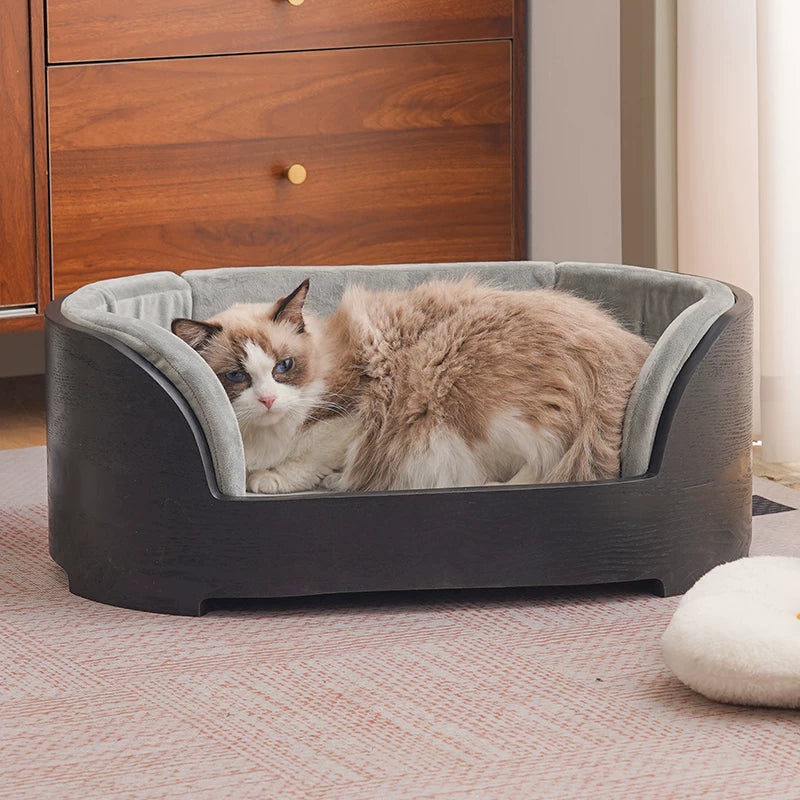 Solid wood pet nest