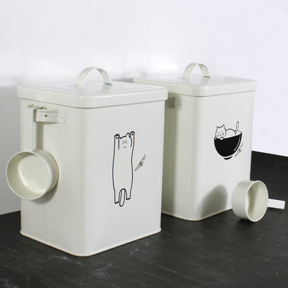 Pet metal grain storage bucket