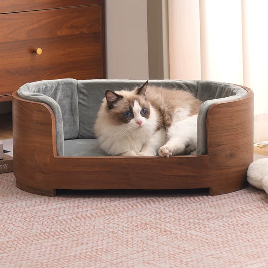 Solid wood pet nest
