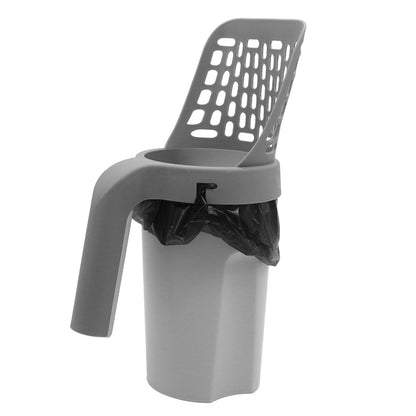 Integrated cat litter shovel