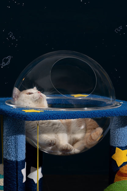 Space capsule cat climbing frame