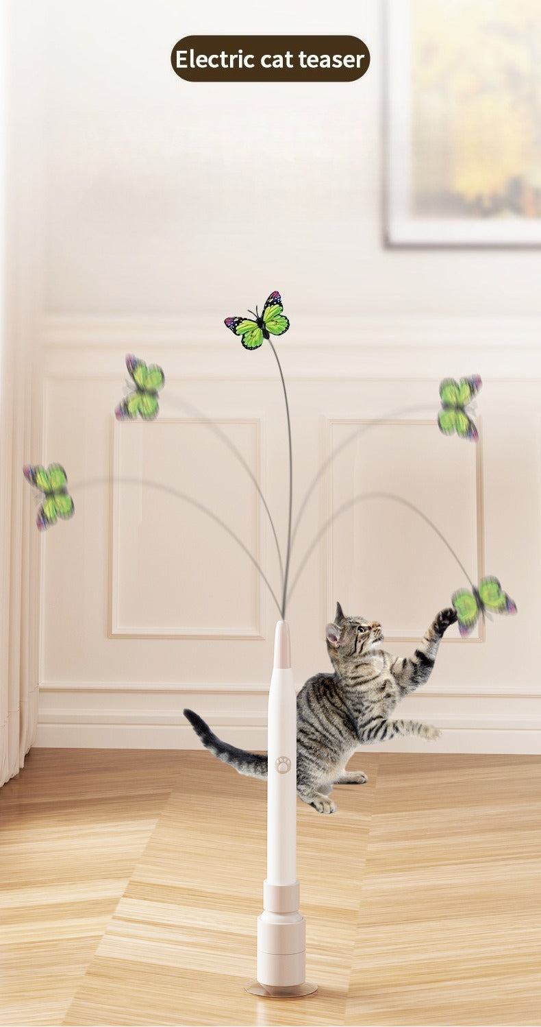 Suction cup electric cat teaser