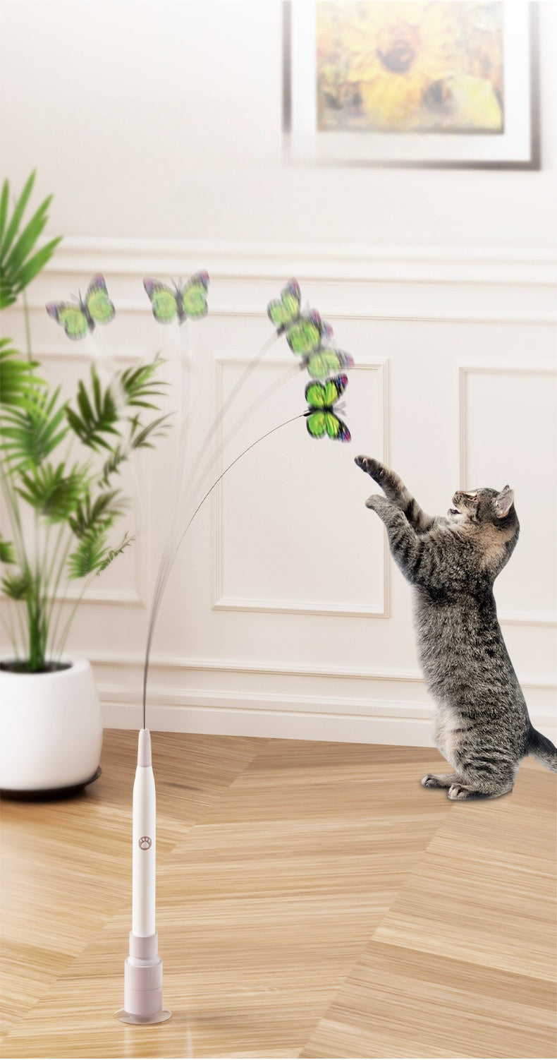 Suction cup electric cat teaser