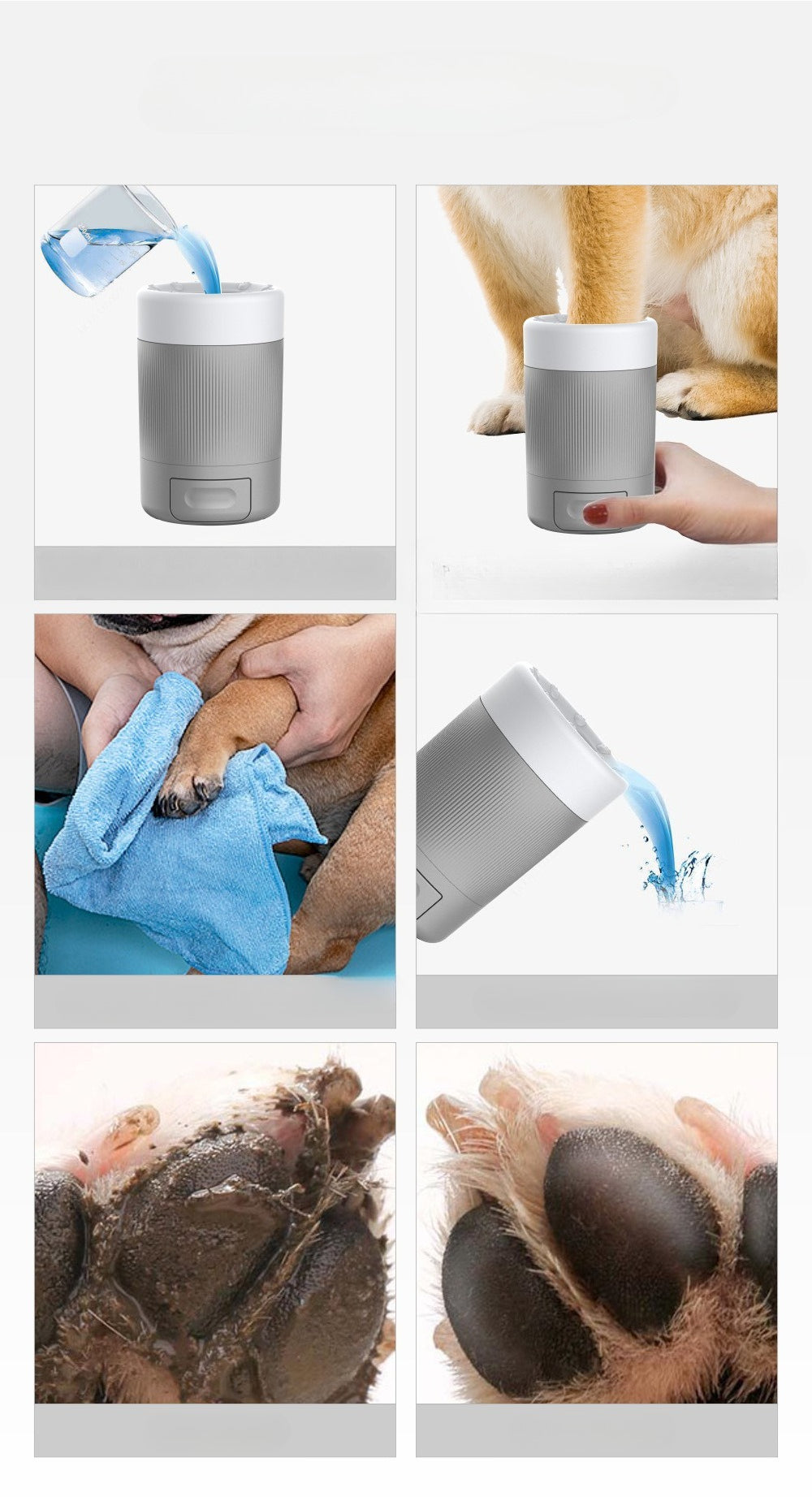 Pet foot wash cup
